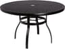 Woodard Aluminum Deluxe Round Lattice Top Table with Umbrella Hole