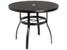 Woodard Aluminum Deluxe Round Lattice Top Table with Umbrella Hole