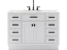 Water Creation Hartford Single Sink Carrara White Marble Countertop Bath Vanity in Pure White