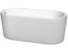 Wyndham Collection Ursula White Bathtub with Drain and Overflow