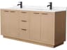 Wyndham Collection Maroni 72" Light Straw Vanity