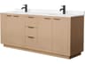 Wyndham Collection Maroni 80" Light Straw Vanity