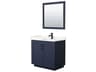 Wyndham Collection Miranda 36" Dark Blue Vanity with 34" Mirror