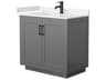 Wyndham Collection Miranda 36" Dark Gray Vanity