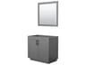 Wyndham Collection Miranda 35" Dark Gray Vanity with 34" Mirror
