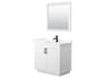 Wyndham Collection Miranda 36" White Vanity with 34" Mirror