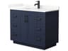 Wyndham Collection Miranda 42" Dark Blue Vanity