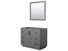 Wyndham Collection Miranda 41" Dark Gray Vanity with 34" Mirror