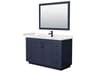 Wyndham Collection Miranda 54" Dark Blue Vanity with 46" Mirror