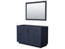 Wyndham Collection Miranda 53" Dark Blue Vanity with 46" Mirror