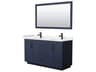 Wyndham Collection Miranda 60" Dark Blue Vanity with 58" Mirror