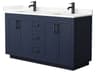 Wyndham Collection Miranda 60" Dark Blue Vanity