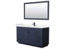 Wyndham Collection Miranda 60" Dark Blue Vanity with 58" Mirror