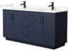 Wyndham Collection Miranda 66" Dark Blue Vanity