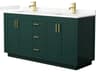 Wyndham Collection Miranda 66" Green Vanity