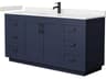 Wyndham Collection Miranda 66" Dark Blue Vanity