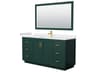 Wyndham Collection Miranda 66" Green Vanity with 58" Mirror