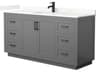 Wyndham Collection Miranda 66" Dark Gray Vanity
