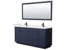 Wyndham Collection Miranda 72" Dark Blue Vanity with 70" Mirror