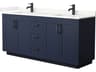 Wyndham Collection Miranda 72" Dark Blue Vanity