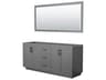 Wyndham Collection Miranda 71" Dark Gray Vanity with 70" Mirror