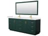 Wyndham Collection Miranda 84" Green Vanity with 70" Mirror
