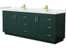 Wyndham Collection Miranda 84" Green Vanity