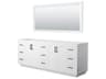 Wyndham Collection Miranda 83" White Vanity with 70" Mirror