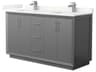 Wyndham Collection Strada 60" Dark Gray Vanity