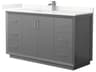 Wyndham Collection Strada 60" Dark Gray Vanity