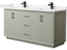 Wyndham Collection Strada 66" Light Green Vanity