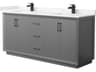 Wyndham Collection Strada 72" Dark Gray Vanity