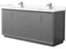 Wyndham Collection Strada 72" Dark Gray Vanity