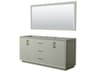 Wyndham Collection Strada 71" Light Green Vanity with 70" Mirror