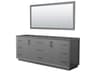 Wyndham Collection Strada 83" Dark Gray Vanity with 70" Mirror