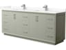Wyndham Collection Strada 84" Light Green Vanity
