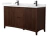 Wyndham Collection Palmilla 60" Dark Walnut Vanity