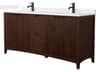 Wyndham Collection Palmilla 72" Dark Walnut Vanity