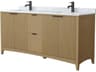 Wyndham Collection Palmilla 72" Natural Oak Vanity