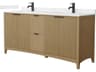 Wyndham Collection Palmilla 72" Natural Oak Vanity