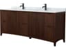 Wyndham Collection Palmilla 84" Dark Walnut Vanity