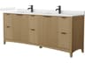Wyndham Collection Palmilla 84" Natural Oak Vanity