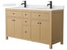 Wyndham Collection Pendry 60" Tanned Oak Vanity