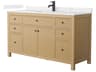 Wyndham Collection Pendry 60" Tanned Oak Vanity