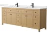 Wyndham Collection Pendry 84" Tanned Oak Vanity