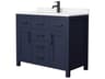 Wyndham Collection Beckett 42" Dark Blue Vanity