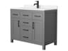 Wyndham Collection Beckett 42" Dark Gray Vanity