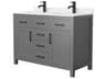 Wyndham Collection Beckett 48" Dark Gray Vanity