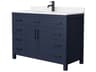 Wyndham Collection Beckett 48" Dark Blue Vanity