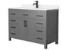 Wyndham Collection Beckett 48" Dark Gray Vanity